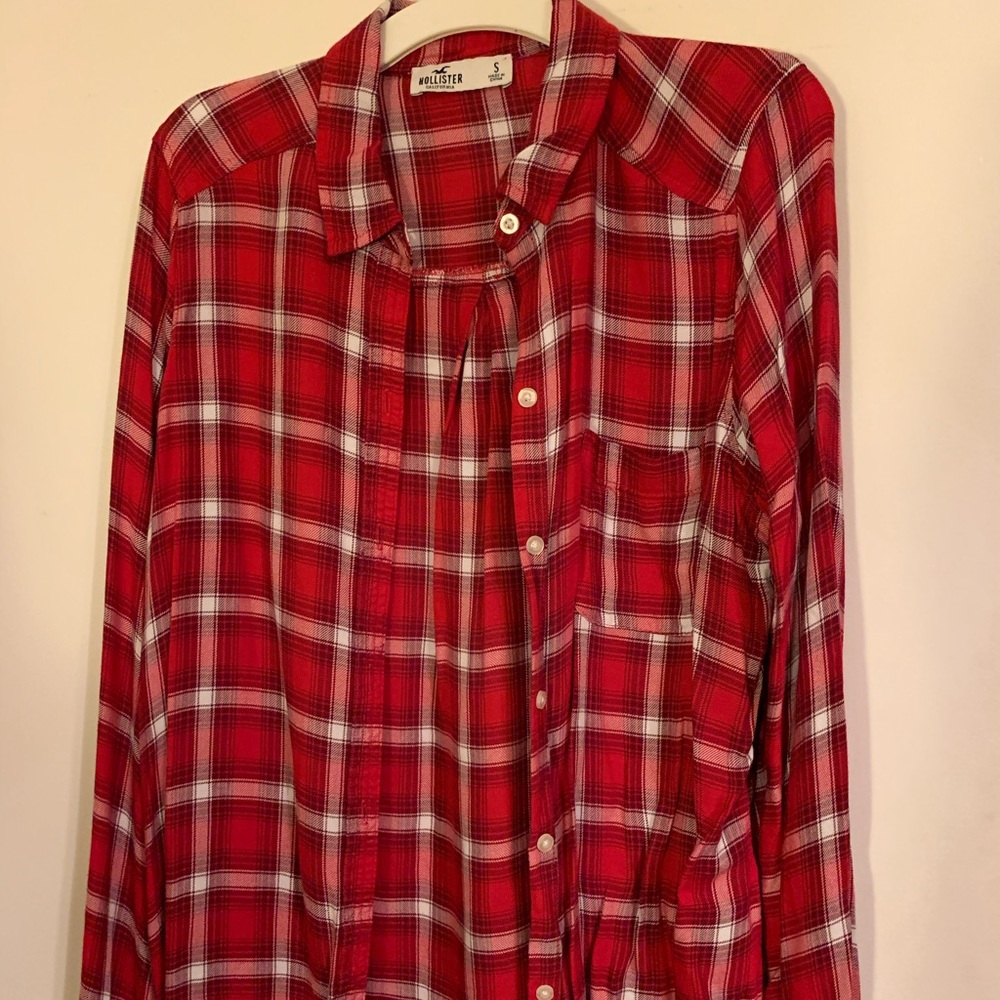 Red and white plaid flannel